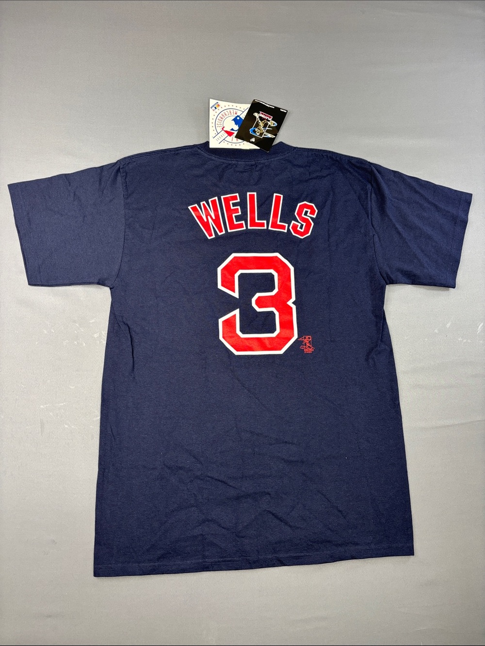 Vintage Boston Red Sox Shirt Men’s Large David Wells Blue Majestic Baseball #3